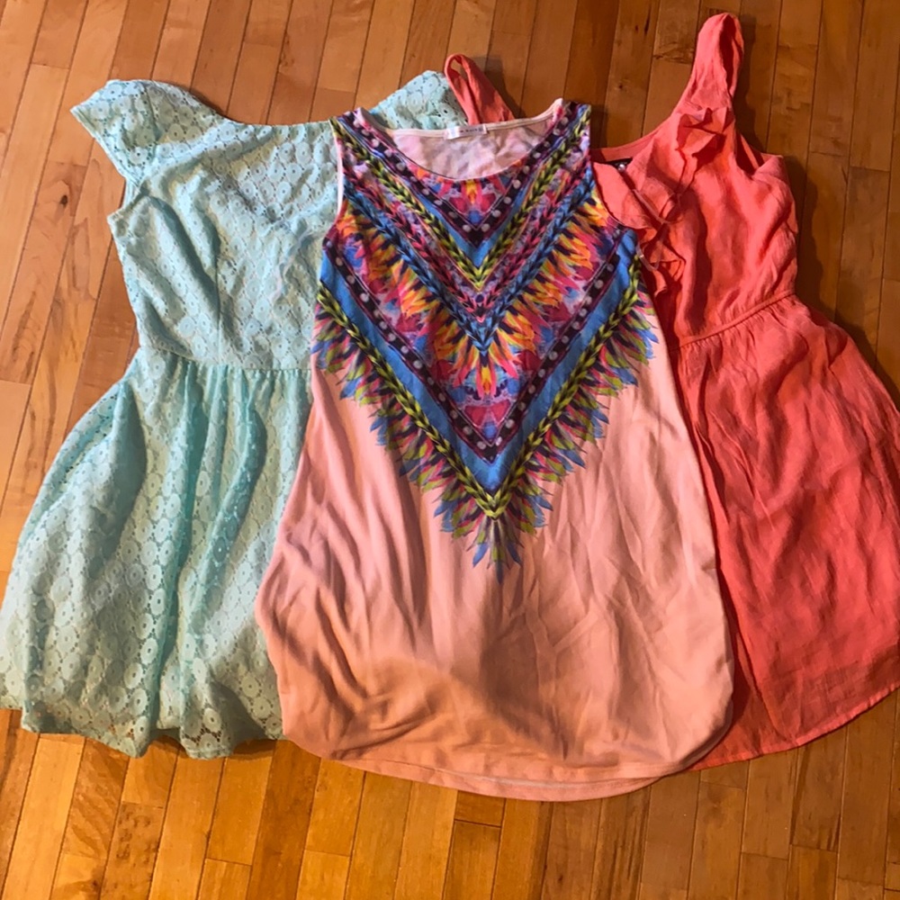 Three women’s dresses